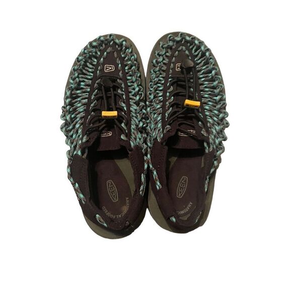 Keen Uneek Women's Blue & Black Woven Paracord Water Sandal Flat Size 6.5 - Picture 5 of 10